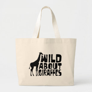 Grand Tote Bag Sauvage au sujet des girafes