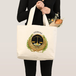 Grand Tote Bag Scales de justice Procureur Fourre-tout
