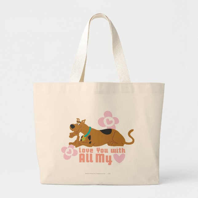 Grand Tote Bag Scooby-Doo "Aimez-Vous De Tout Mon Coeur" (Devant)