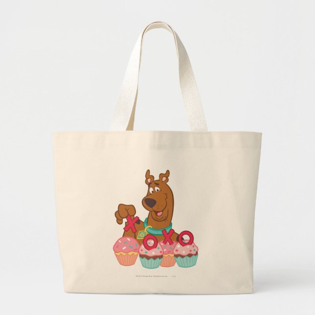 Grand Tote Bag Scooby Doo - Scooby XOXO Cupcakes (Devant)