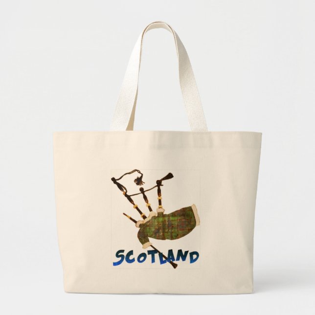 Grand Tote Bag Scotland Bagpipes (Devant)