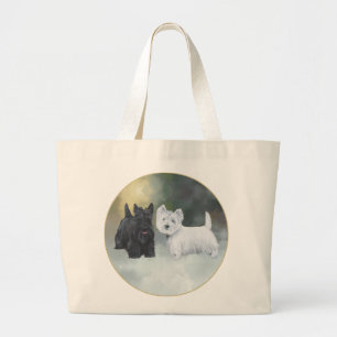 Grand Tote Bag Scottie Westie Hiver