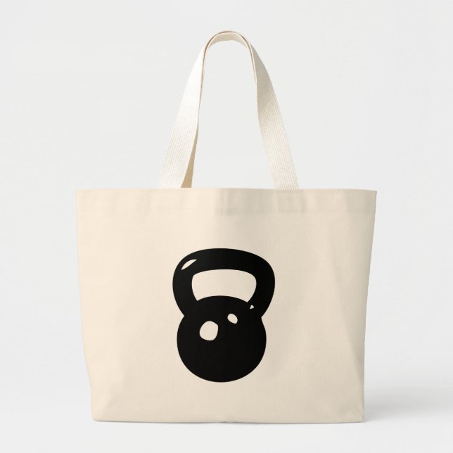Grand Tote Bag Séance d'entraînement de Kettlebell (Devant)