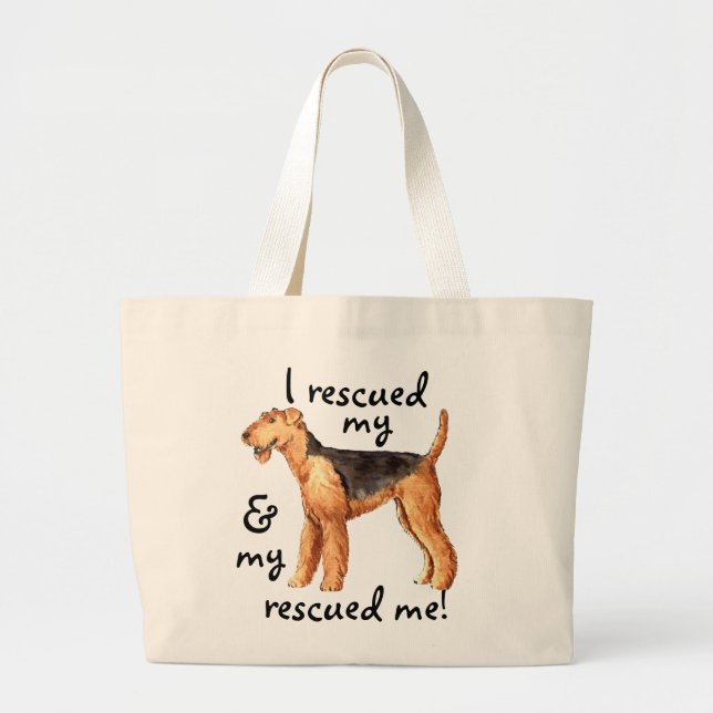 Grand Tote Bag Secourir Airedale (Devant)