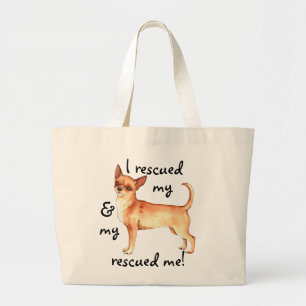 Grand Tote Bag Secourir Chihuahua