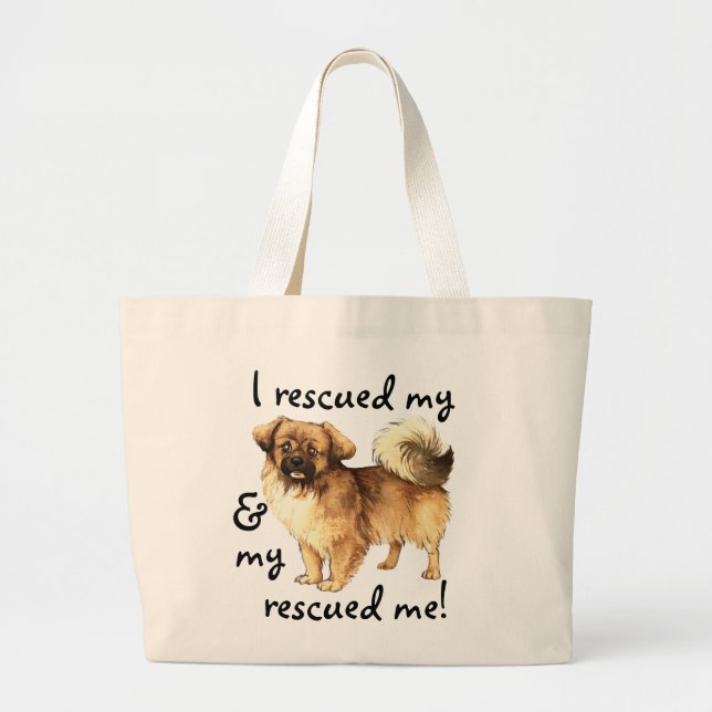 Grand Tote Bag Secourir l'espagnol tibétain (Devant)