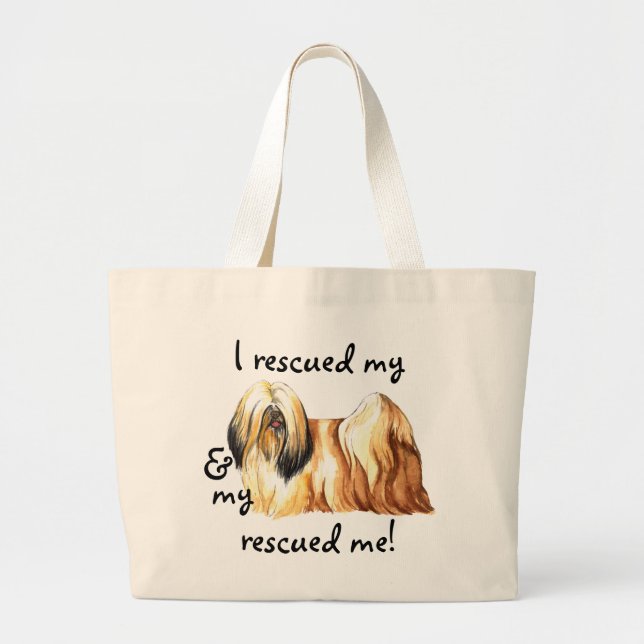 Grand Tote Bag Secourir Lhasa Apso (Devant)