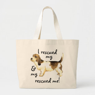 Grand Tote Bag Secourir Petit Basset Griffon Vendéen