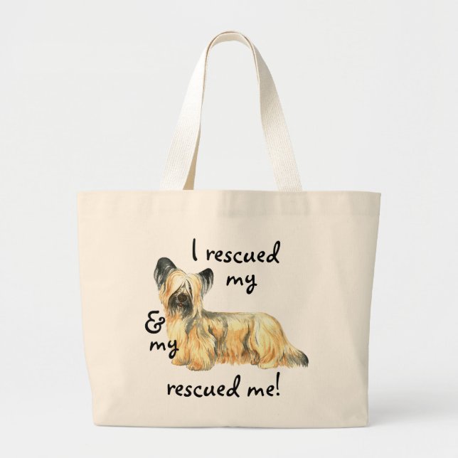 Grand Tote Bag Secourir Skye Terrier (Devant)