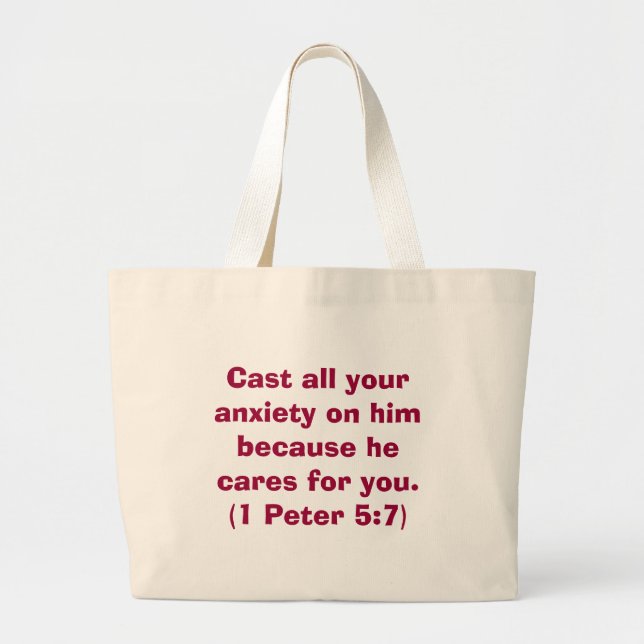 Grand Tote Bag Série de vers de bible - moulez toute votre (Devant)