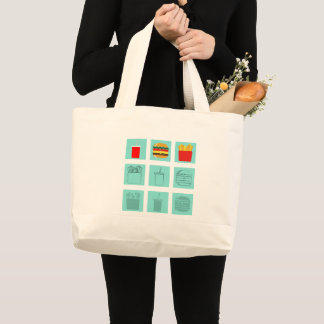 Grand Tote Bag Set repas hamburger