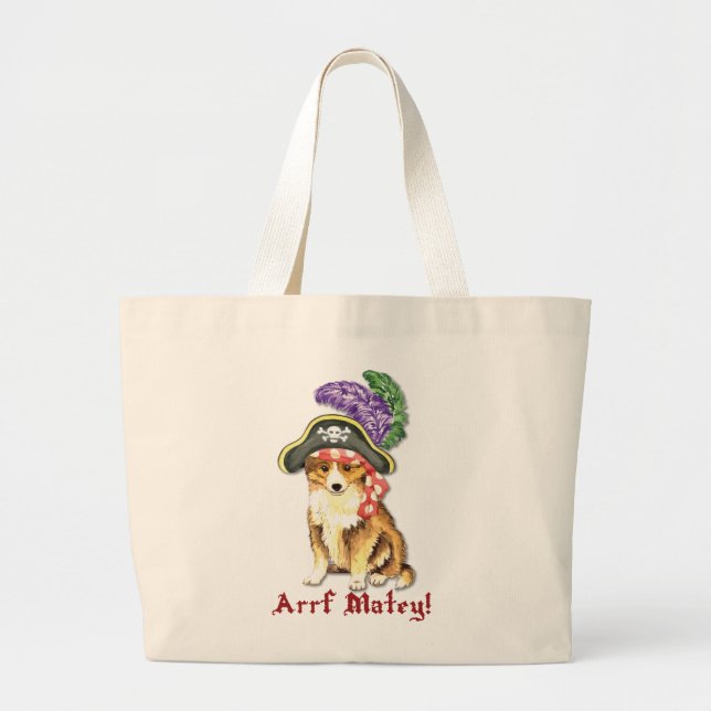Grand Tote Bag Sheltie Pirate (Devant)