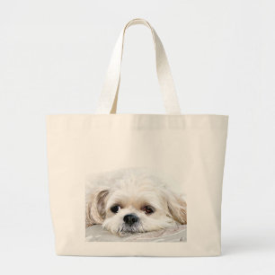 Grand Tote Bag Shih Tzu face fourre-tout