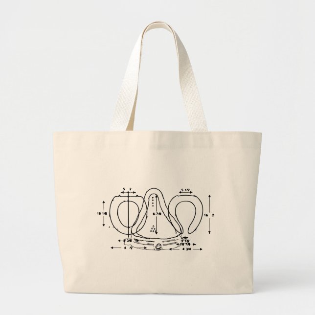 Grand Tote Bag siège des toilettes (Devant)