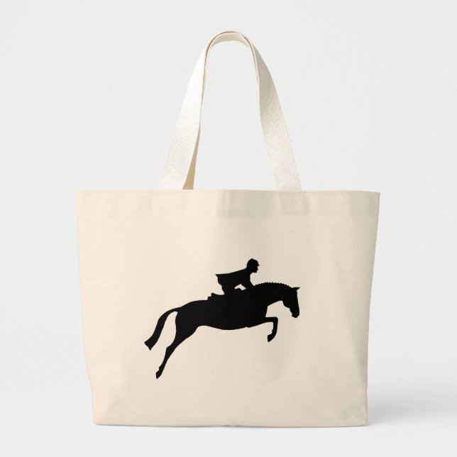 Grand Tote Bag Silhouette de cheval de pullover (Devant)