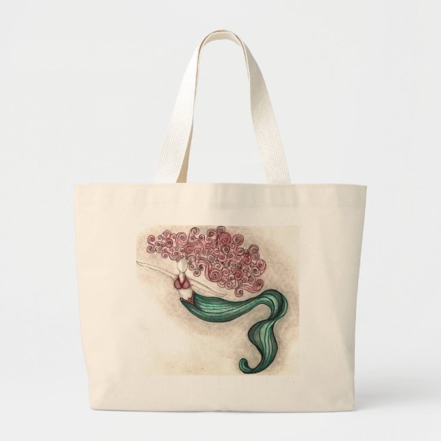 Grand Tote Bag Sirène enorme Fourre-tout (Devant)