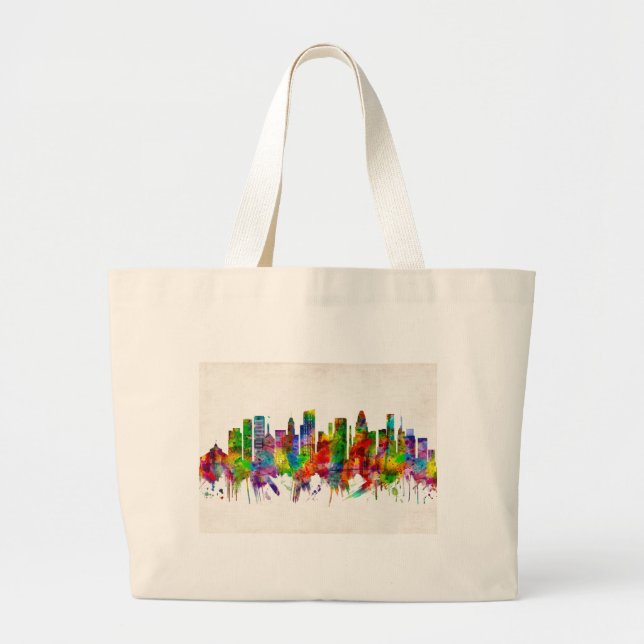 Grand Tote Bag Skyline Baltimore Maryland (Devant)