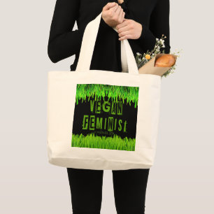 Grand Tote Bag SlipperyJoe's veganisme féministe attention-grabbi