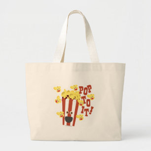 Grand Tote Bag Slogan mignon de maïs éclaté
