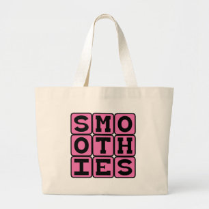 Grand Tote Bag Smoothies, Boissons de Fruits Sains