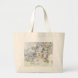 Grand Tote Bag Snowman hiver froid