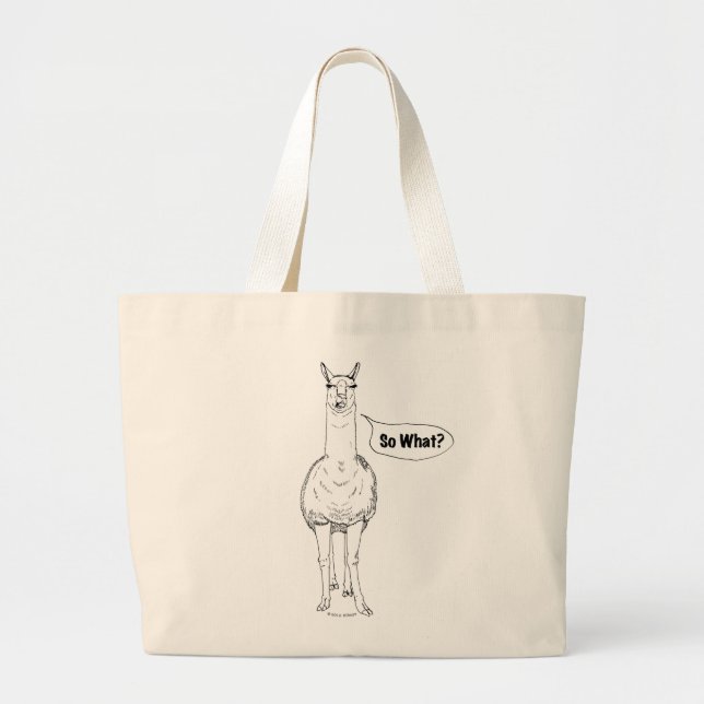 Grand Tote Bag "So What?" Llama Toto Bag (Devant)