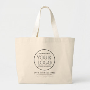 Grand Tote Bag Société d'affaires minimale Logo Nom Année