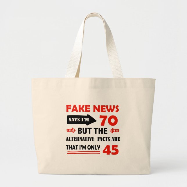 Grand Tote Bag soixante-dixième cadeaux d'anniversaire an (Devant)