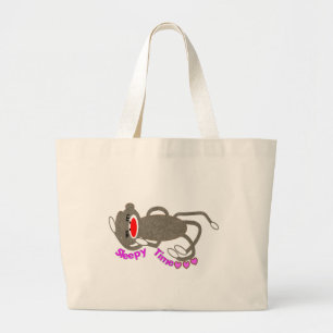 Grand Tote Bag Sommeil de singe de chaussette "de temps