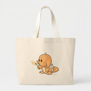 Grand Tote Bag Souhait de Kacheek orange