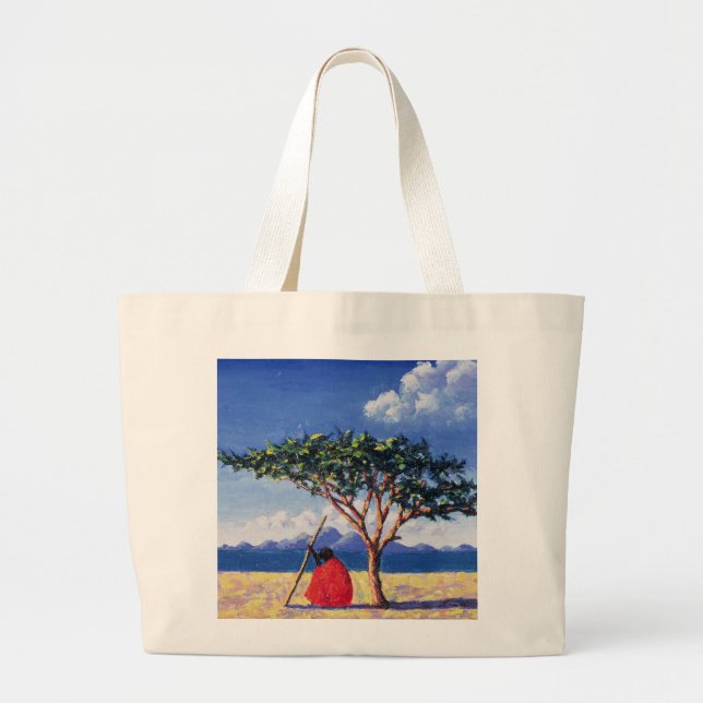 Grand Tote Bag Sous l'arbre 1991 d'acacia (Devant)