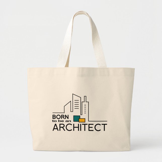 Grand Tote Bag Soutenu pour être un architecte (Devant)