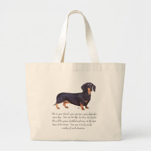 Grand Tote Bag Souvenir de Dachshund - Femelle