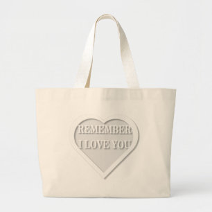 Grand Tote Bag Souviens-toi que je t'aime