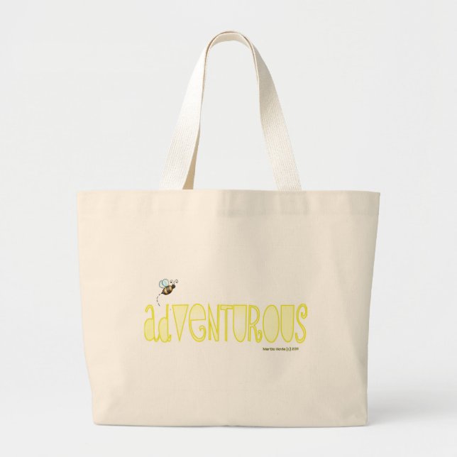 Grand Tote Bag Soyez aventureux - Un mot positif (Devant)