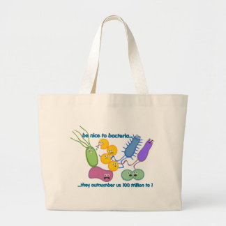 Grand Tote Bag Soyez Nice aux bactéries