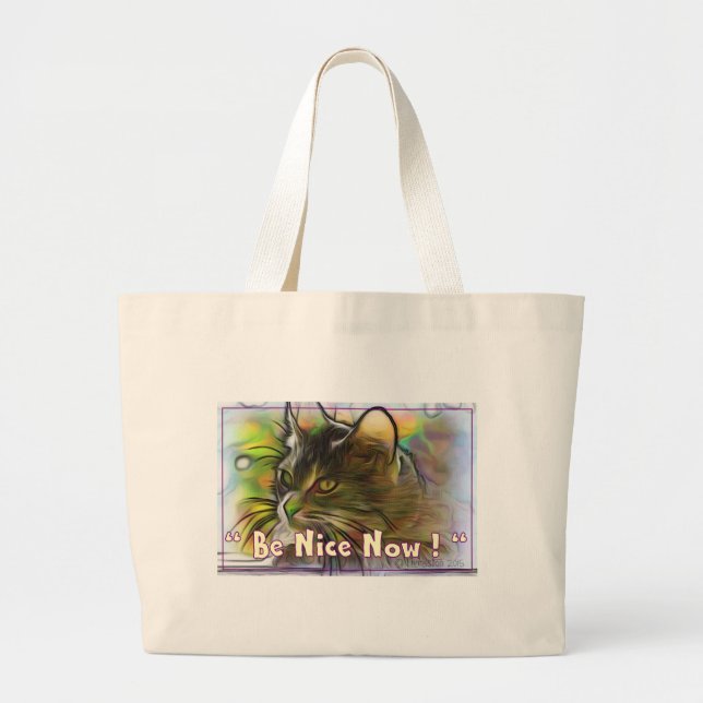 Grand Tote Bag Soyez Nice maintenant (Devant)