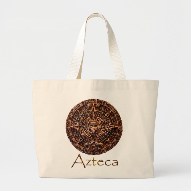 Grand Tote Bag Spirit of Mexico & Peru, Mayan Incan Design (Devant)
