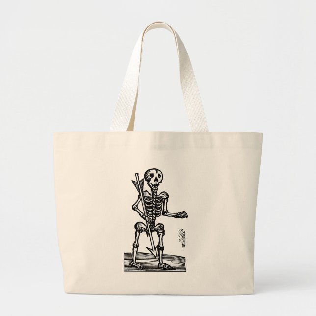 Grand Tote Bag Squelette mort (Devant)