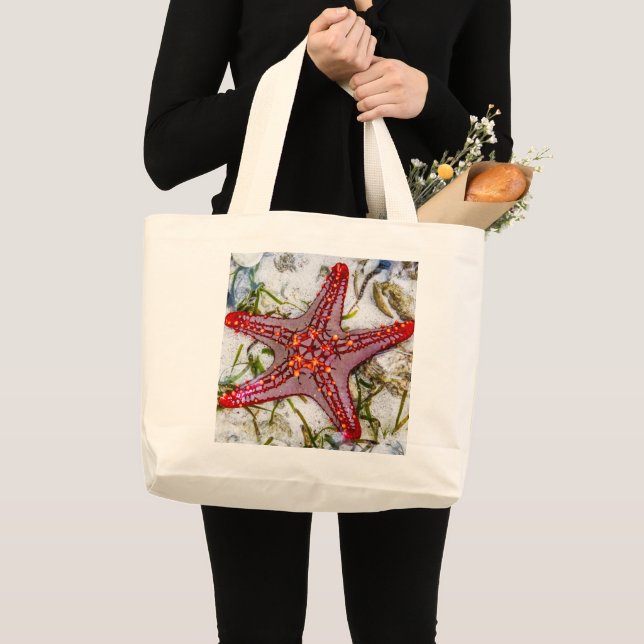 Grand Tote Bag Starfish, Zanzibar, Tanzanie (Devant (produit))