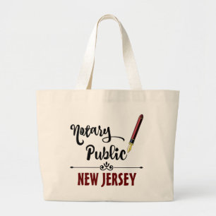 Grand Tote Bag Stylo à encre publique du New Jersey