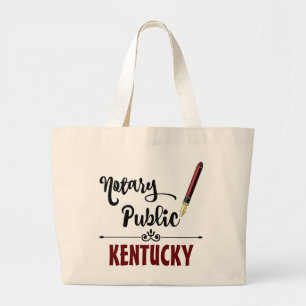 Grand Tote Bag Stylo Notaire Public D'Encre Du Kentucky
