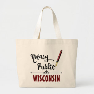 Grand Tote Bag Stylo Notaire Public Enk Du Wisconsin
