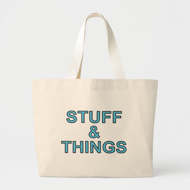 Grand Tote Bag Substance de lettres et éléphant Blocky (Devant)