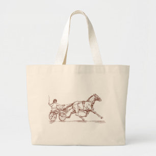 Grand Tote Bag sulkies de course de chevaux de chariot de harnais