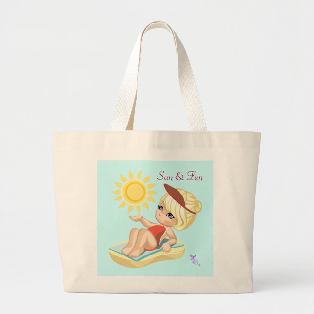 Grand Tote Bag Sun & Fun Jumbo Beach Fourre-tout (Devant)