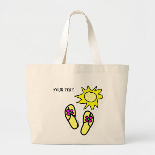 Grand Tote Bag Sun n' Flip Flops Beach Fourre-tout