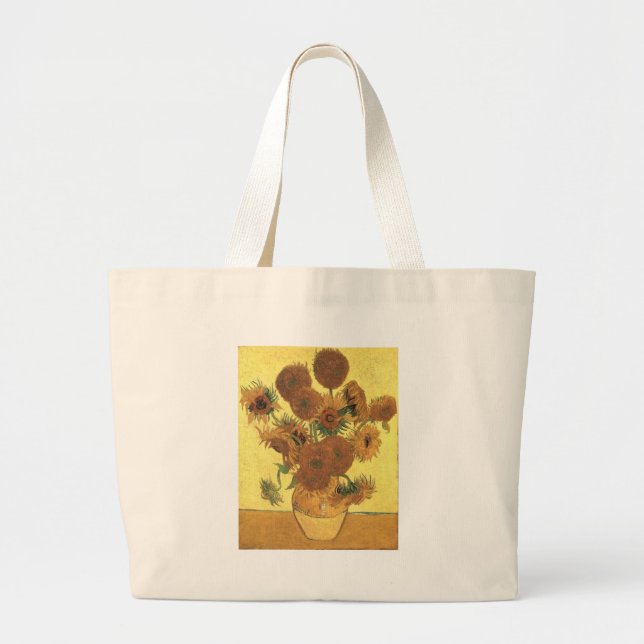 Grand Tote Bag Sunflowers par Van Gogh (Devant)