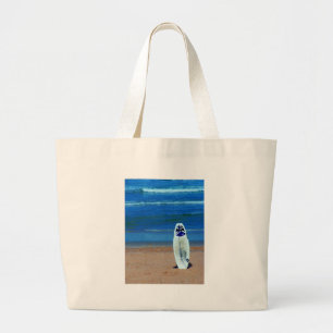 Grand Tote Bag Surf Sur La Plage
