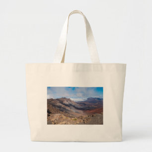 Grand Tote Bag surplombant le cratère de haleakala de la jante